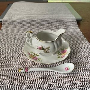 Vintage Brinton 3 piece small floral bone china set, made in Japan,